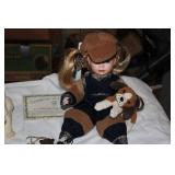 Eclectic Figurine & Folk Art Collection – Heritage Doll, Nodder Dog, Carvings & More (7 Items)