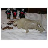 Eclectic Figurine & Folk Art Collection – Heritage Doll, Nodder Dog, Carvings & More (7 Items)