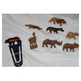 Eclectic Figurine & Folk Art Collection – Heritage Doll, Nodder Dog, Carvings & More (7 Items)