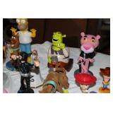 TV & Movie Bobblehead/Nodder Collection – 22 Figures Including Simpsons, Star Wars, Toy Story, Shrek, Scooby-Doo & More