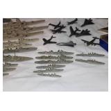 Large Collection of Handcrafted Metal Battleships, Plastic War Planes & Vintage Sailing Vessel Kits