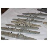 Large Collection of Handcrafted Metal Battleships, Plastic War Planes & Vintage Sailing Vessel Kits