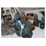 Collection of Aquarium Accessories – Includes Rock, 24" Lid/Cover, Structures & Plants