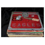 Vintage Vinyl Album Collection – Eagles, Rolling Stones, Moody Blues, Monkees & More + History of Rock & Roll Book  30 + LP