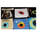 Collection of Late 60s & 70s Rock 45s in Capitol Records Box – Beatles, Stones, Byrds & More