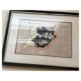 Framed Sadanobu Hasegawa Woodblock Print “Kanjin-cho Benkei”