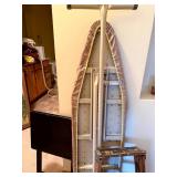 Grouping of Red Buddha Figurine and Large Natural Seashell