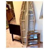 Grouping of Red Buddha Figurine and Large Natural Seashell