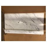 Hampton Bay 4 ft. Straight Laminate Countertop Kit Included in Calcutta Marble with Full Wrap Ogee Edge and Backsplash Customer Returns See Pictures