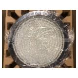 Artika Glam 13.5 in. 1-Light Modern Chrome Integrated LED Flush Mount Ceiling Light Fixture for Kitchen or Bedroom Customer Returns See Pictures