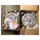 Home Decorators Collection Heritage Point 25 in. Indoor/Covered Outdoor Matte Black Fandelier Ceiling Fan with Integrated LED and Remote Included  Customer Returns See Pictures