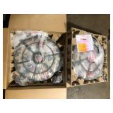 Home Decorators Collection Heritage Point 25 in. Indoor/Covered Outdoor Matte Black Fandelier Ceiling Fan with Integrated LED and Remote Included  Customer Returns See Pictures