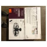 Home Decorators Collection Heritage Point 25 in. Indoor/Covered Outdoor Matte Black Fandelier Ceiling Fan with Integrated LED and Remote Included  Customer Returns See Pictures