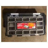 Husky Connect Stackable Portable Cantilever 22 Removable Compartment Small Tool and Parts Organizer With Steel Handle Customer Returns See Pictures