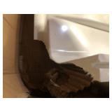 Sterling STORE+ 30 in. W x 59.25 in. H Three Piece Direct-to-Stud Tub Alcove Wall Surround in White damaged Customer Returns See Pictures