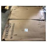 Sterling STORE+ 30 in. W x 59.25 in. H Three Piece Direct-to-Stud Tub Alcove Wall Surround in White damaged Customer Returns See Pictures