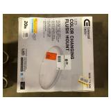 Commercial Electric 20 in. Low Profile LED Flush Mount Round Ceiling Light 2400 Lumens 3000K 4000K 5000K Dimmable Bedroom Lighting   Customer Returns See Pictures