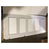 SOCBAZZAR 32 in. x 80 in. 5-Lite Solid Core Frosted Glass White Primed Composite MDF Interior Door Slab No Hardware IncludedCustomer Returns See Pictures