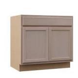 Hampton Bay 36 in. W x 24 in. D x 34.5 in. H Assembled Base Kitchen Cabinet in Unfinished with Recessed Panel  Customer Returns See Pictures