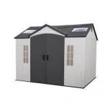 Lifetime 8 ft. W x 10 ft. D Resin Outdoor Storage Shed 71.7 sq. ft.  Customer Returns See Pictures