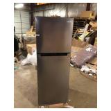 Vissani 10.1 cu. ft. Top Freezer Refrigerator in Stainless Steel Slight Damage Customer Returns See Pictures