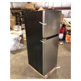 Vissani 10.1 cu. ft. Top Freezer Refrigerator in Stainless Steel Slight Damage Customer Returns See Pictures