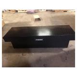Husky 71.36 in. Matte Black Aluminum Full Size Crossbed Truck Tool Box Customer Returns See Pictures
