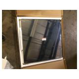 KeonJinn 36 in. W x 36 in. H Modern Rectangular Brushed Nickel Bathroom Mirrors Aluminum Framed Wall Bathroom Vanity Mirror  Customer Returns See Pictures