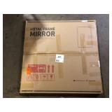 KeonJinn 36 in. W x 36 in. H Modern Rectangular Brushed Nickel Bathroom Mirrors Aluminum Framed Wall Bathroom Vanity Mirror  Customer Returns See Pictures