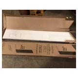 Lot of CALHOME 24 in. x 84 in. 6Panel Primed White MDF Hollow Core Composite Bi-Fold Barn Door with Sliding Hardware Kit One Unit has Damage  Customer Returns See Pictures