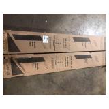 Lot of CALHOME 24 in. x 84 in. 6Panel Primed White MDF Hollow Core Composite Bi-Fold Barn Door with Sliding Hardware Kit One Unit has Damage  Customer Returns See Pictures