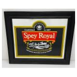 20 1/2" x 24 1/2" SPEY ROYAL Scotch Whiskey Framed Mirror