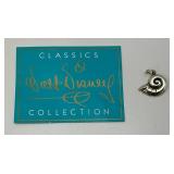 Walt Disney Classic Collection STERLING SILVER The Little Mermaid Ariel Shell Charm 2.63 Grams With Card