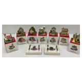 Misc. AMERICANA Collection Collectible Miniature Buildings And Pewter Figurines (NIB)