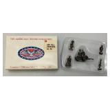 Misc. AMERICANA Collection Collectible Miniature Buildings And Pewter Figurines (NIB)