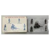 Misc. AMERICANA Collection Collectible Miniature Buildings And Pewter Figurines (NIB)