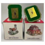 Misc. AMERICANA Collection Collectible Miniature Buildings And Pewter Figurines (NIB)