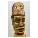 Hand Carved North Kansas City Fire Department Fireman Cane With DB 1992