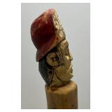 Hand Carved North Kansas City Fire Department Fireman Cane With DB 1992