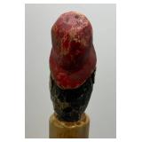 Hand Carved North Kansas City Fire Department Fireman Cane With DB 1992