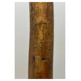 Hand Carved North Kansas City Fire Department Fireman Cane With DB 1992