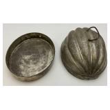 Vintage 2 Piece Double Handle English Style Pudding Mold