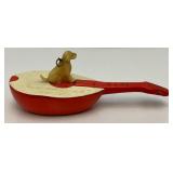 One Of A Kind RARE Vintage 1945 Wartime Send Back Dog And Guitar Ornament With Pencil Writing 1945 L.A. California On It