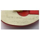 One Of A Kind RARE Vintage 1945 Wartime Send Back Dog And Guitar Ornament With Pencil Writing 1945 L.A. California On It