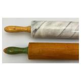 Misc. Vintage Rolling Pins Including Marble And More