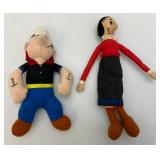 Vintage POPEYE And OLIVE OIL Plush Figures 8"