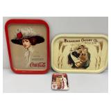 Misc. Tin Serving Trays Including Coca-Cola Serving/Tip Trays And more