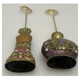 Enameled And Jeweled Art Deco Looking Note/Photo Holders And More