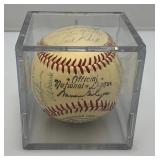 1954 New York Giants Autographed Ball With 26 Signatures In Protective Case