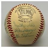 1954 New York Giants Autographed Ball With 26 Signatures In Protective Case